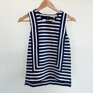 Madewell Navy Blue & White Stripe Tank Top